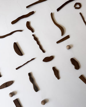 Reclaimed Teak Mobiles (Raindrops, Moon, Clouds, Stars)