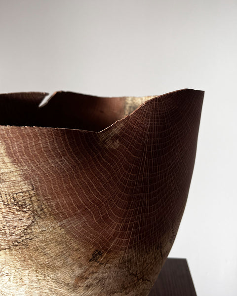 Load image into Gallery viewer, Large Sculptural Korean Oak Vase