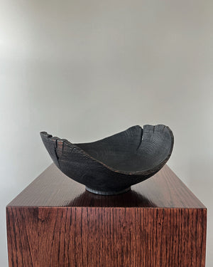 Charred Oak Wood Plate (10")