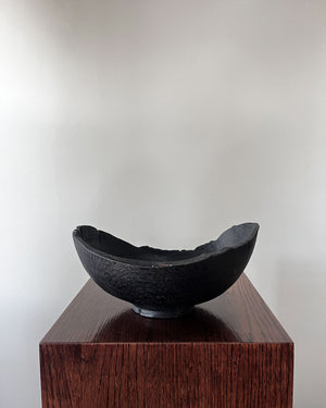 Charred Oak Wood Bowl (11")