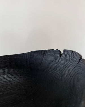 Charred Oak Wood Bowl (11")