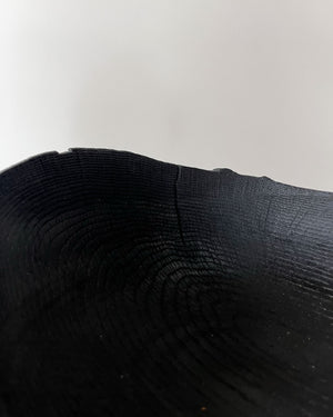 Charred Oak Wood Bowl (11")
