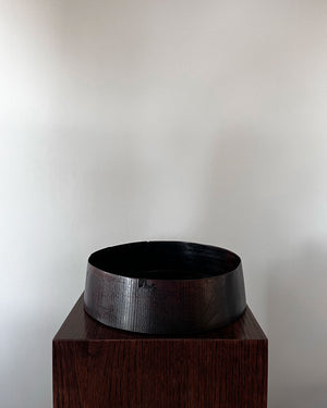 Zelkova Wood Medium Red Lacquered Bowl