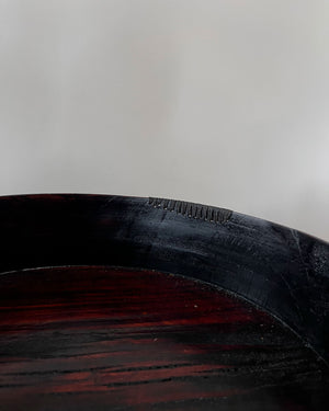 Zelkova Wood Medium Red Lacquered Bowl