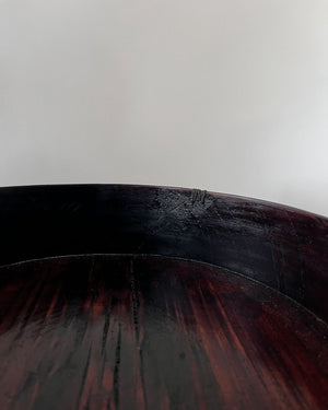 Zelkova Wood Medium Red Lacquered Bowl
