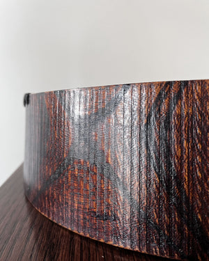 Zelkova Wood Medium Red Lacquered Bowl