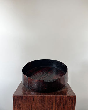 Zelkova Wood Medium Red Lacquered Bowl
