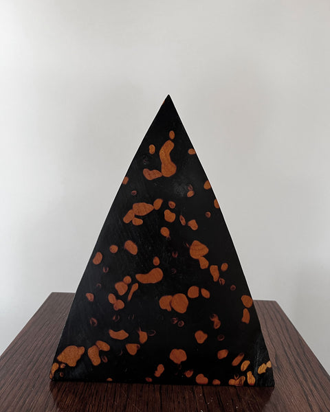 Load image into Gallery viewer, Korean Birch Half Spotted "Remaining" Triangle Sculpture