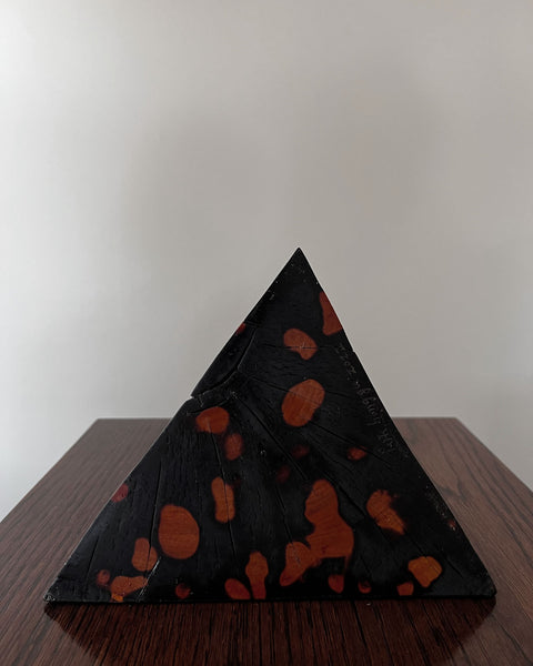 Load image into Gallery viewer, Korean Birch Half Spotted &quot;Remaining&quot; Triangle Sculpture
