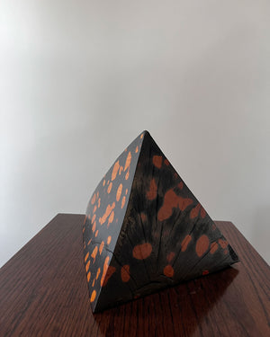Korean Birch Half Spotted "Remaining" Triangle Sculpture