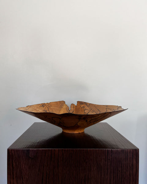 Load image into Gallery viewer, Spalted Maple Shallow Vessel