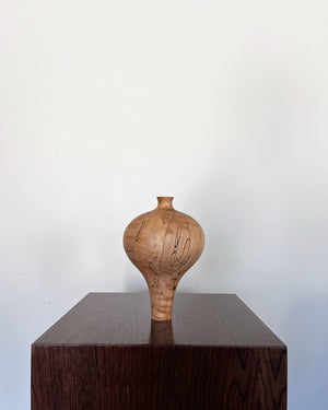 Spalted Maple Wood Sculptural Vase