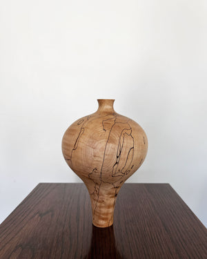 Spalted Maple Wood Sculptural Vase