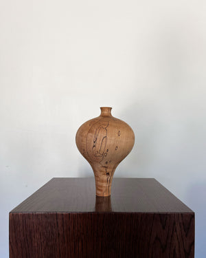 Spalted Maple Wood Sculptural Vase