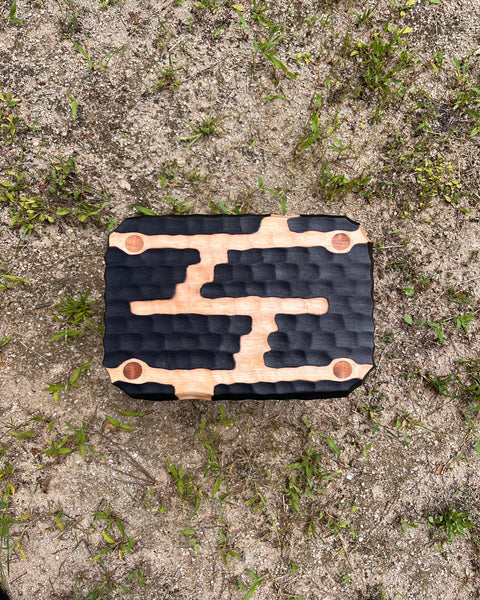 Load image into Gallery viewer, Hand Chiseled Rectangle Maple Wood Stool