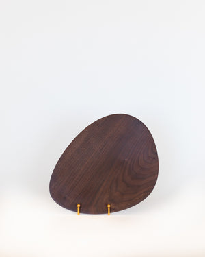 Black Walnut Asymmetrical Footed Plate
