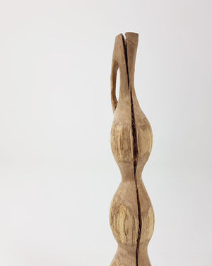Oak Wood Whittled Vases