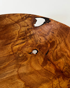 Oiled Korean Oak Bowl with Hole