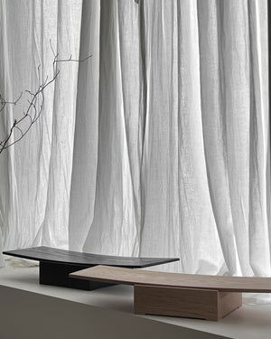 Korean Oak Wood Curved Tray
