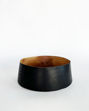 Zelkova Wood Black Lacquered Vessel (Large)