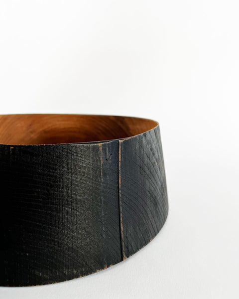 Load image into Gallery viewer, Zelkova Wood Black Lacquered Vessel (Large)