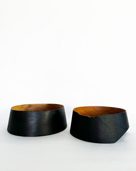 Load image into Gallery viewer, Zelkova Wood Black Lacquered Vessel (Large)