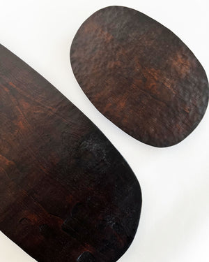 Oblong Maple Wood Table Tray and Pedestal (Soban)