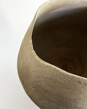 Dyed Korean Acorn Large-Scale Round Vessel, Dyed