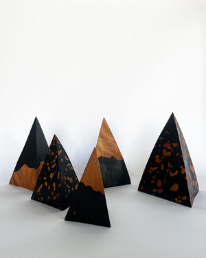 Korean Birch Half Spotted "Remaining" Triangle Sculpture