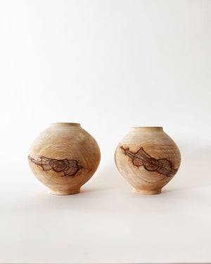 Painted Maple Moon Jar