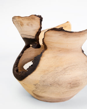 Persimmon wood vase, wabi sabi vase, wood vase, natural wood, wabi sabi home decor, korean artist kim min wook, qi minu