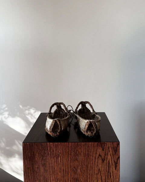 Load image into Gallery viewer, Antique Korean Straw Shoes
