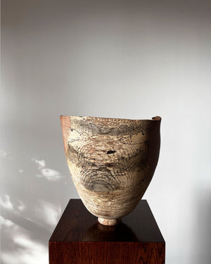 Large Sculptural Korean Oak Vase