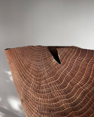 Large Sculptural Korean Oak Vase