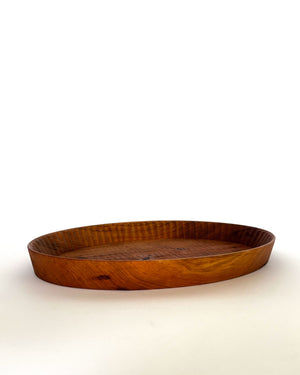 Oval Apricot Tree Tray with Scalloped Edge