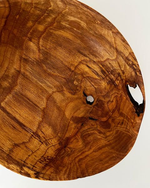 Load image into Gallery viewer, Oiled Korean Oak Bowl with Hole
