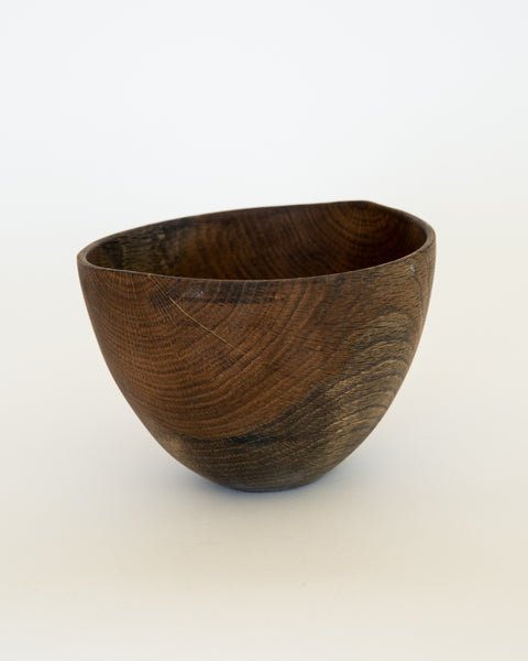 Load image into Gallery viewer, Korean Sawtooth Oak Bowl, Ebonized Finish
