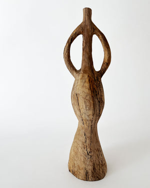 Oak Wood Whittled Vases
